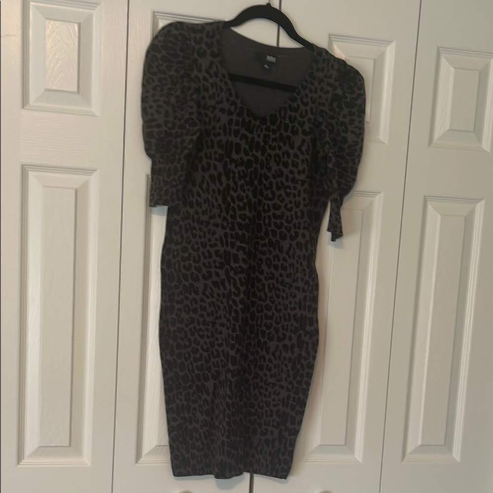 Animal Print Knit Dress